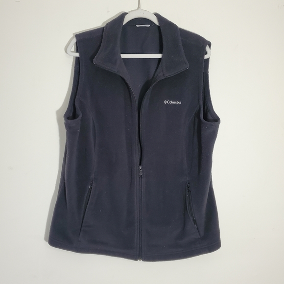 Columbia Jackets & Blazers - Columbia Fleece Full Zip Vest Charcoal Gray Black Size 2X